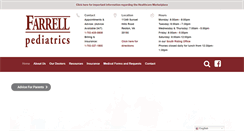 Desktop Screenshot of farrellpediatrics.com