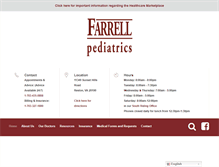 Tablet Screenshot of farrellpediatrics.com